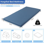 HOMBYS 5-Zone Memory Foam Hospital Bed Mattress for Pressure Relief & Pain Reduction, FDA Registered Medical Mattress for Home or Clinical Use, Waterproof Leakproof Cover (76" L x 36" W x 4" H)