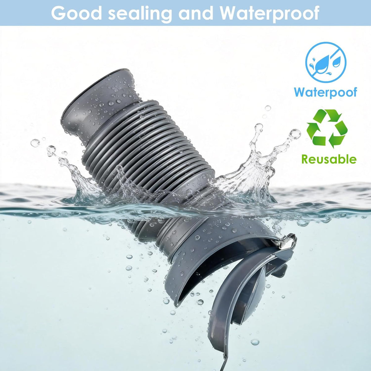 Emergency Urinal, 750ml Portable Reusable Urine Bottle, Emergency Retractable, Universal for Men, Women and Children, Outdoor Emergency Travel