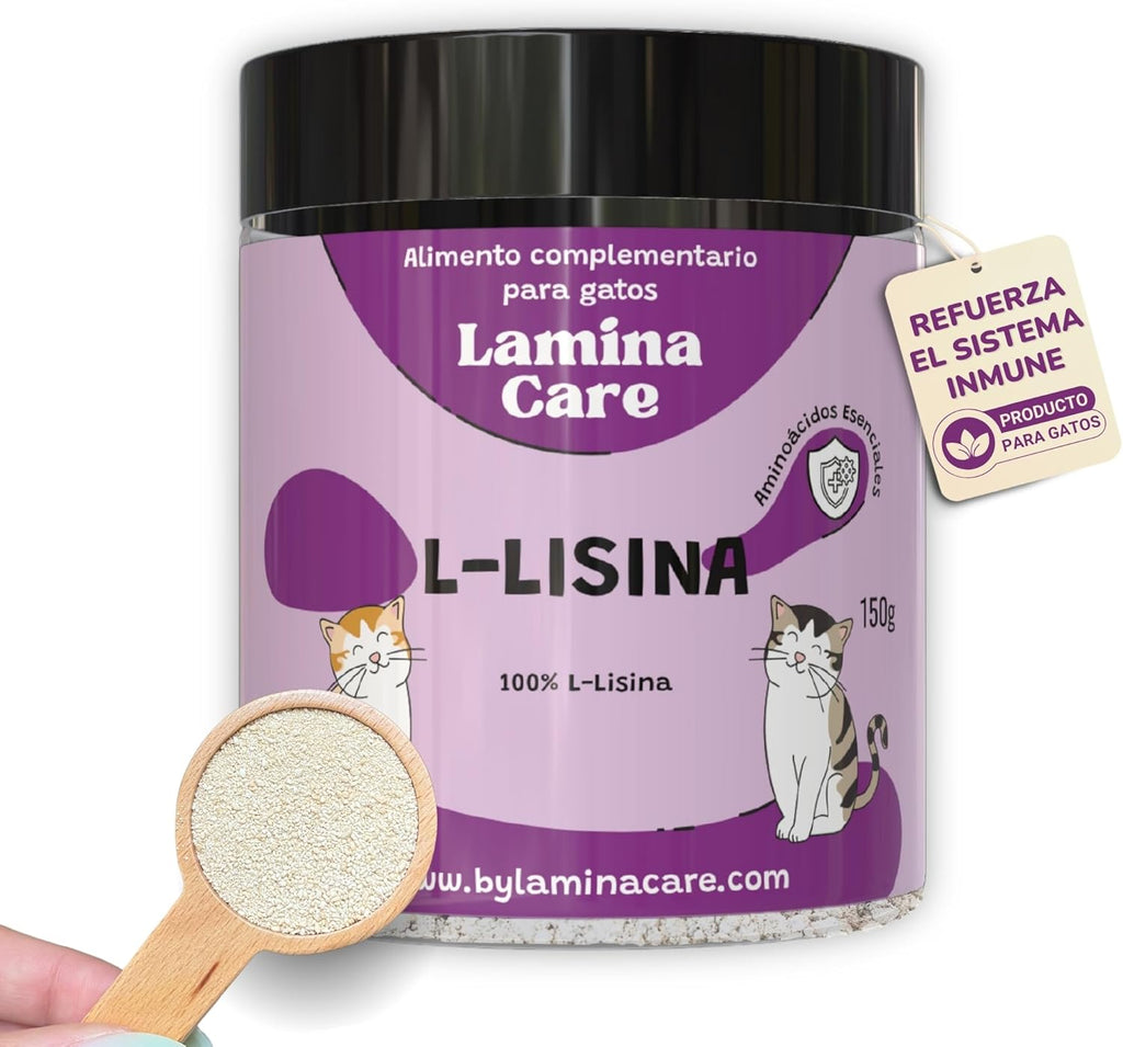 Lysine Cats with Essential Amino Acids to Support Immune System, Support Airways and Prevent Feline Herpes, Natural Supplement for All Breeds and Ages