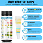 JUMXSRLE Urinalysis Test Strips, 14 Parameter Urine Test Strips, Accurate Results, Urinalysis Home Testing Stick Kit to Help Monitor Your Health, Urine Strips DipstickTests