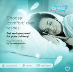 Carezz Cozy & Dryfeel Comfort Belted Maternity Sanitary Pads|7 Pads|Pack Of 1 Packet|Ultra Absorbent Disposable Thick Pad For Heavy Flow Protection|Postpartum Use For Women