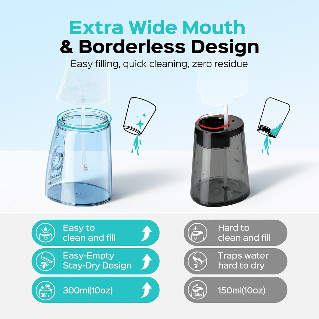 COSLUS ADA Accepted C51 Water Dental Flosser for Teeth, 3 Modes 6 Pressure | Water Dental Pick for Orthodontic, Braces, Sensitive Gums, Multiple Users, Compact for Travel Built-in Nozzle Storage, White
