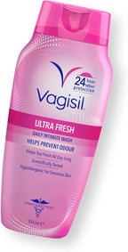 Vagisil Ultra Fresh Intimate Wash for Daily Feminine Hygiene, 24 Hour Odour Protection, Hypoallergenic, For All-Day Confidence, 354ml