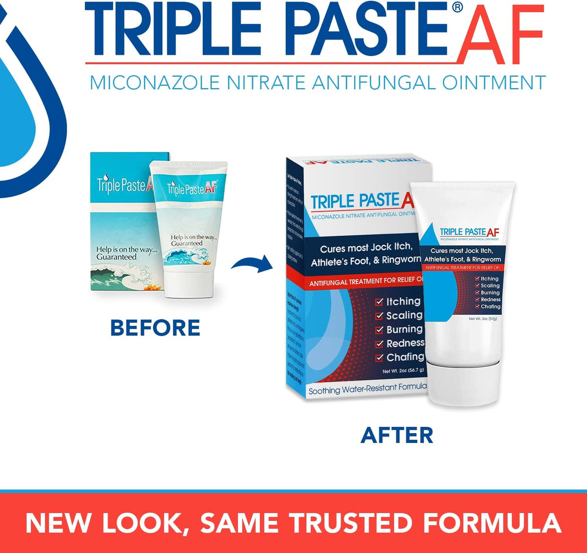 Triple Paste AF Antifungal Ointment, 2% Miconazole Cream, 2 oz