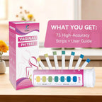 75-Count Vaginal pH Test Strips – At-Home Feminine Wellness Kit for Monitoring Balance, Yeast Infection & BV, Providing Accurate Results for Women