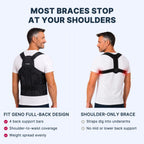 Fit Geno Posture Corrector for Women & Men, Back Shoulder Support Brace