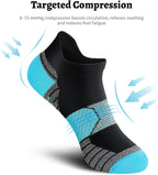 Ankle Compression Socks for Women 6 Pairs Running Socks with Arch Support | Athletic Womens Ankle Socks for Running, Gym, Workouts, Long-Distance Walking, Travel, Daily Use, Relieve Plantar Fasciitis