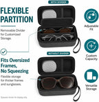 GWCASE Portable 2 in 1 Contact Lens Case and Glasses Case for 2 Pairs