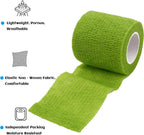 24 Pack Self Adhesive Bandage Wrap 2 Inch, Athletic Elastic Non Woven Cohesive Bandage for Sports, Wrist, Ankle Sprains, Swelling and Vet Wrap (Rainbow)