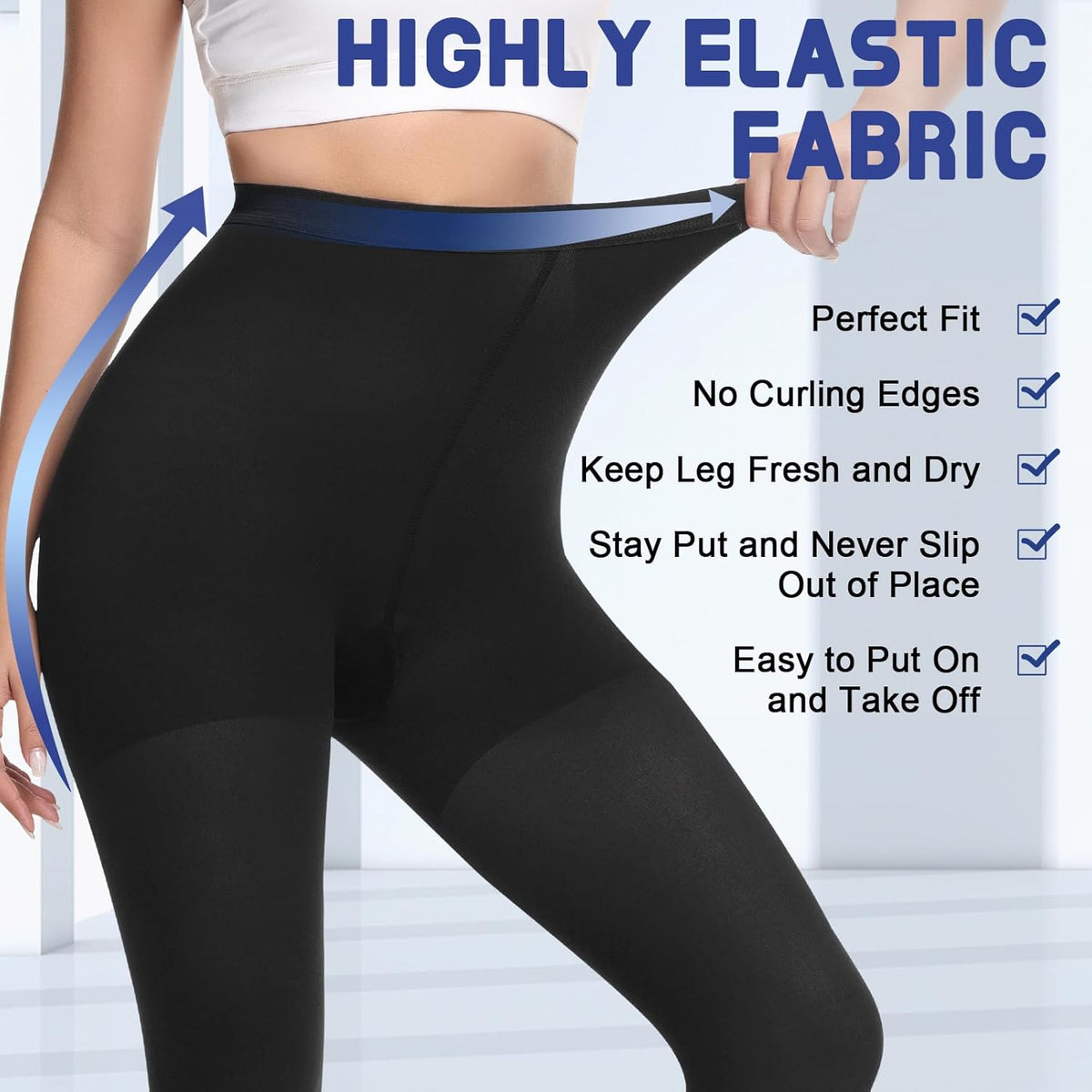 beister Medical Compression Pantyhose for Women & Men, 20-30mmHg Graduated Support Tights, Opaque Footless Waist High Compression Stockings & Leggings for Varicose Veins, Edema, Flight, DVT