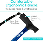 Vive Folding Cane - Foldable Walking Cane for Men, Women - Fold-up | Collapsible, Lightweight, Adjustable, Portable Hand Walking Stick - Balancing Mobility Aid - Sleek, Comfortable