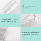 White Disposable Face Masks 100 Pcs White Face Mask 3 Ply Protection Masks