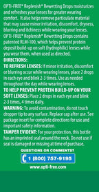 OPTI-FREE Replenish Contact Lens Rewetting Drops, 10 mL