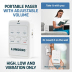 Lunderg Large Wireless Bed Alarm System for Elderly & Fall Prevention | Alerts Caregivers When They Get Up. Extra Coverage For Restless Sleepers. Great For Dementia Care & Safety. US Company.