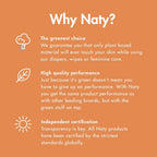 Naty Maternity Pads for Women - Pregnancy and Postpartum Pads for Maternal Care and Recovery, Absorbent for Leak Protection (10 Count)