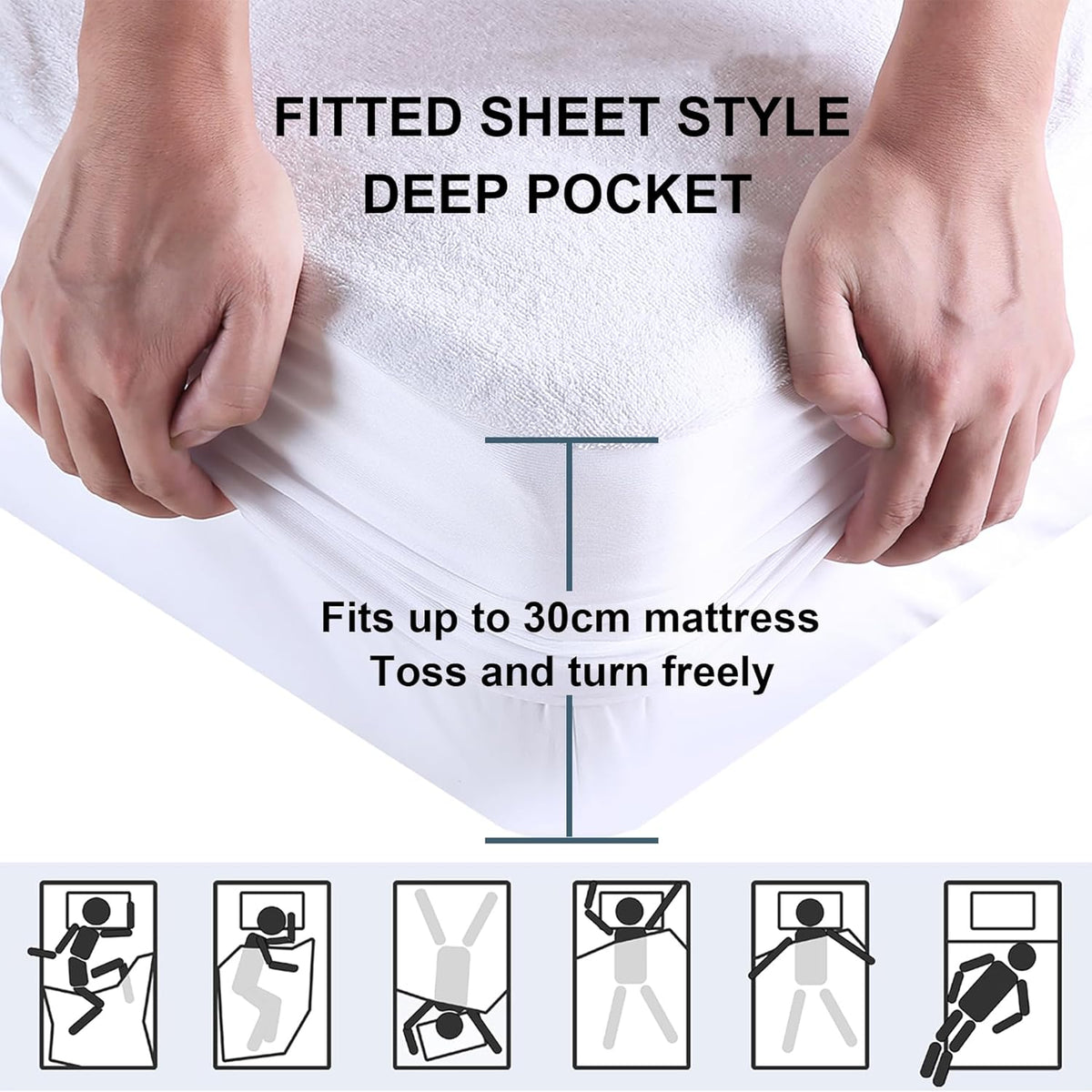 Mattresses and Bedding 100% Cotton 30 cm