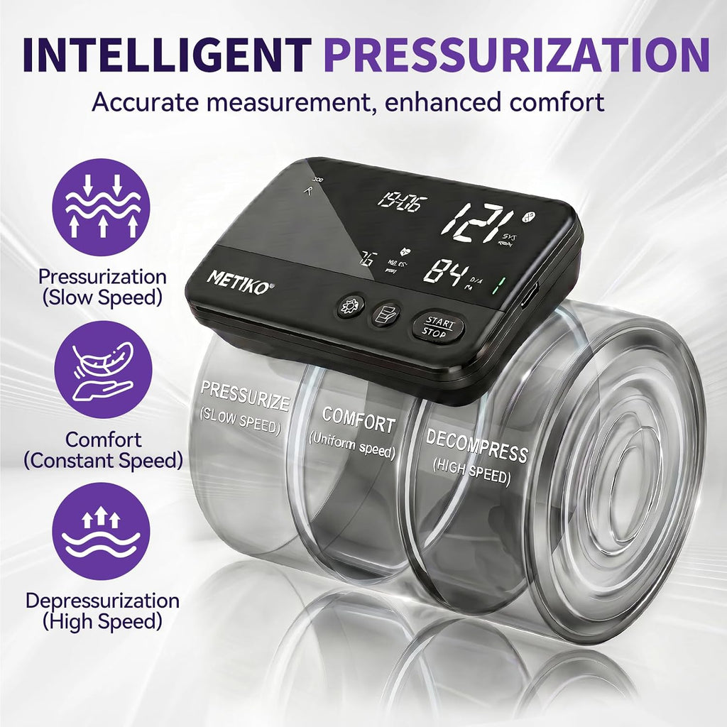 Wireless Blood Pressure Monitor Upper Arm Bluetooth Blood Pressure Machine, Ultralight Portable Rechargeable Blood Pressure Monitor, App Enabled iOS/Android BP Machine Cuff