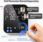 NOUYAN Blood Pressure Monitor Upper Arm Machine BP Cuff with Storage Bag | FDA Cleared, Adjustable 8.7-16.5 inch cuff for home use, 2x120 memory, Intelligent voice broadcast, Large LED display