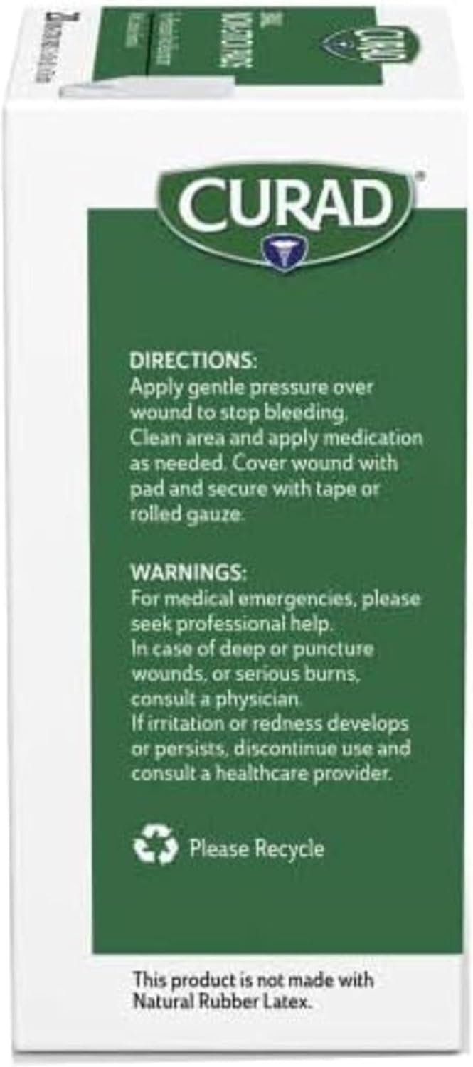 Curad Non-Stick Pads, 2 X 3 Inch(5.1 x 7.6 cm), 20 Count | Supports Wound Care and First Aid, Absorbent and Breathable for Healing, Ouchless Removal, Can Be Cut to Fit, Polyester Pad
