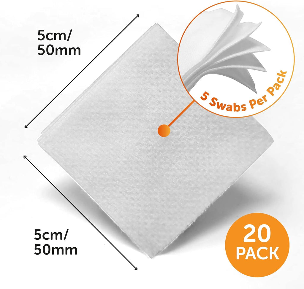 Sterile Gauze Swabs, 5cm x 5cm, Pack of 100