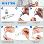Lancing Device, with 12 Adjustable Depth Settings, Lancing Device for Diabetes Testing with Push Button Ejector,Minimizing Pain and Discomfort in Blood Glucose Testing - Lancet Device