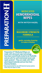 Preparation H Hemorrhoid Flushable Wipes with Witch Hazel for Skin Irritation Relief - 96 Count