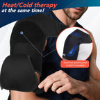 Shoulder Brace with Adjustable Compression Sleeve Rotator Cuff Support & Arm Sling, Hot/Cold Pack Compatible, Breathable Stabilizer for Pain Relief, Fits Left/Right Arm, Men & Women (Large) (Large)