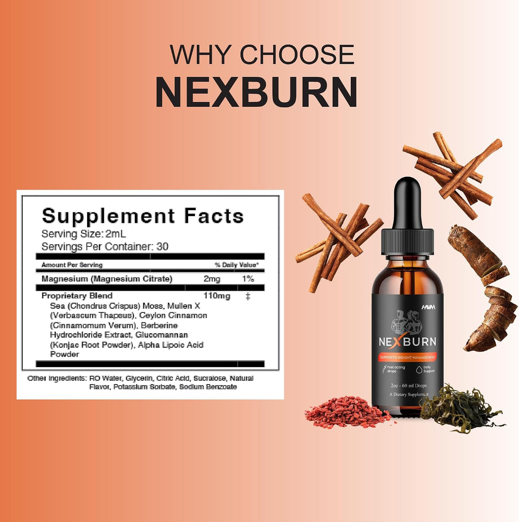Havah NexBurn Drops, Nex Burn Health Support (1 Pack - 2oz /60ml)