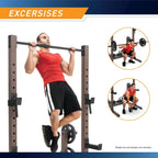 Steelbody Industrial Inspired Heavy Duty Home Gym System for Bodybuilding and Strength Training Available for Full Cage, Squat Rack and Power Tower
