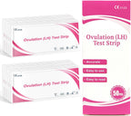 Ovulation Test Strips, 50 LH Ovulation Predictor Kit with 50 Collection Cups, Over 99% Accurately Track Ovulation Test