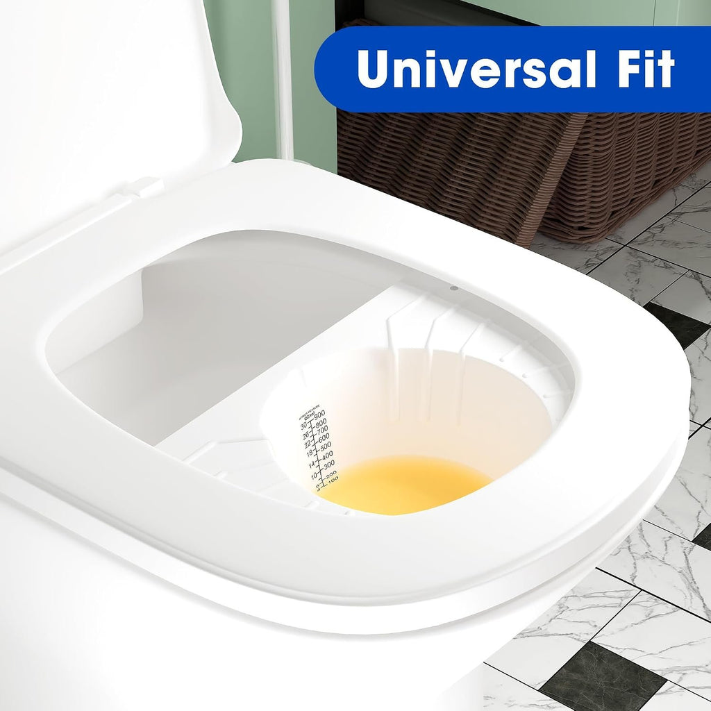 Urine Hats for Toilets, Specimen Collection Pan, 10 Pack 30oz/900cc | Universal Toilet Hat for Easy Urine and Specimen Collection, with Clear Measurement Markings for Women, Men, and Seniors' Use
