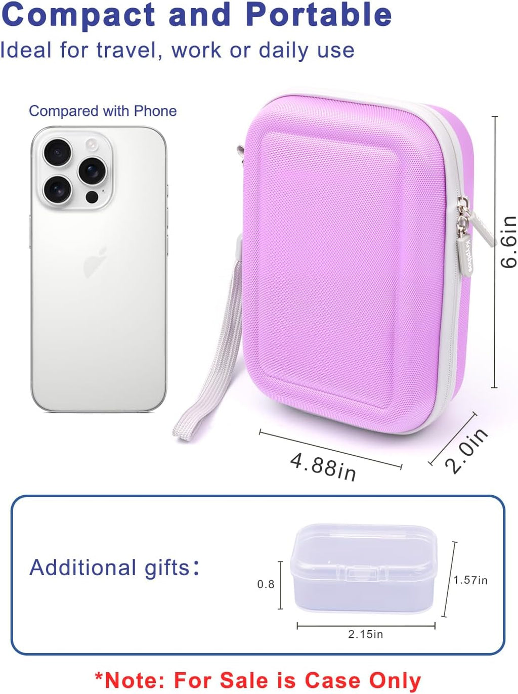 Diabetic Supplies Travel Case for Glucose Meter Diabetes Testing Kit-Violet | Portable Diabetes Testing Kit Storage Organizer Bag for Diabetes Blood Sugar Test Strips, Lancets, Lancing Device