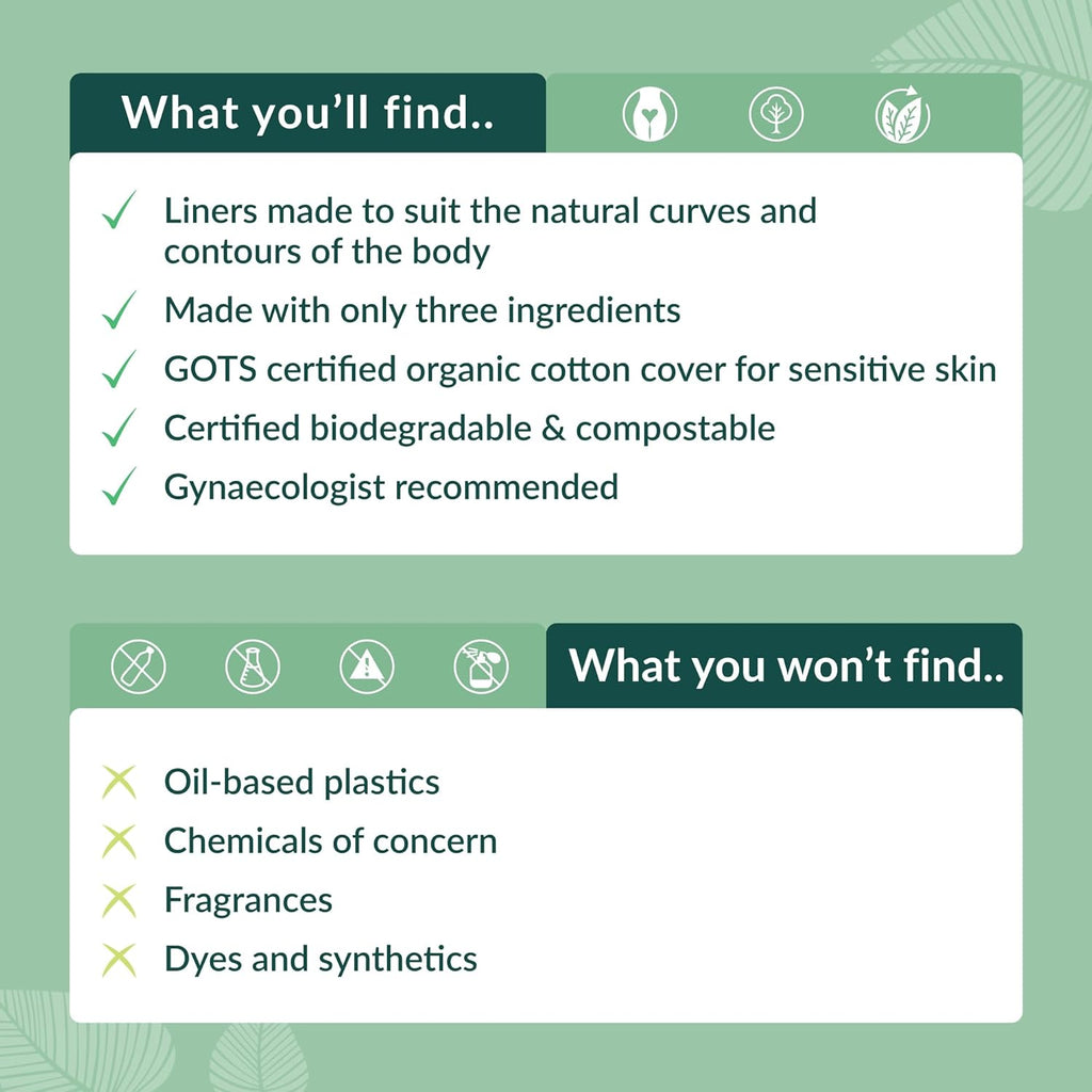 Natracare - Mini Lipstick - Natural Product - Ideal for Daily Use and Sensitive Skin - Curved Cut and Breathable Cotton Top Layer - Soft and Absorbent - 30 Protectors