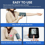 maguja Upper Arm Blood Pressure Monitor Auto Digital for Home Use(Black) | Blood Pressure Machine,One-Button Design BP Monitor with Adjustable Wide-Range Cuff for Adult Travel