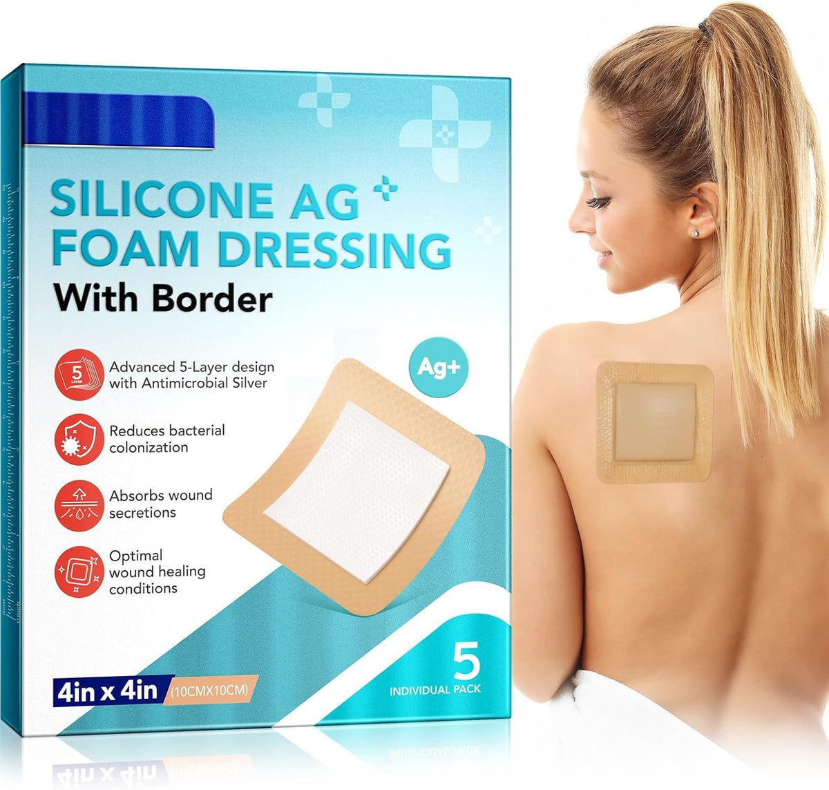 Gauze and Wound Dressings Silicone 10 cm