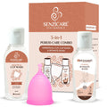 Reusable Menstrual Cup -Small Size, Cupwash 25ml With Senziwash Intimate Vaginal Wash for women 25ml