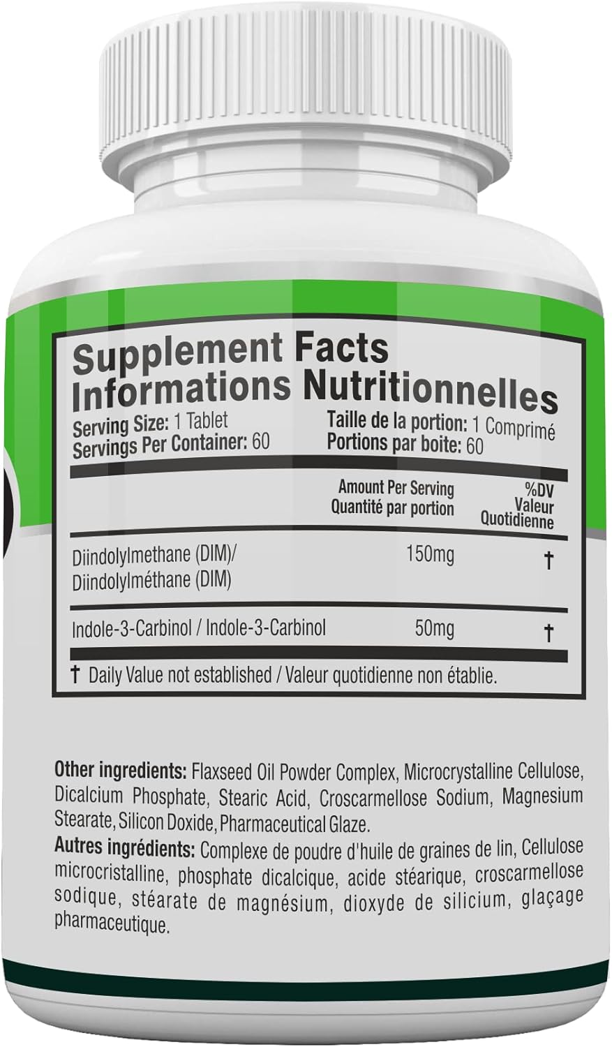 Estrogen-Blocker Supplement & Natural Anti Aromatase Inhibitor Pills for Men & Women DIM (Diindolylmethane) & Indole 3 Carbinol (I3C) Supplements for Estrogen Dominance & Hormone Balance