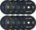 CAP 2-inch Olympic Bumper Plate Weight Set | 100-370 lbs | Multiple Colors | Storage Rack Optional