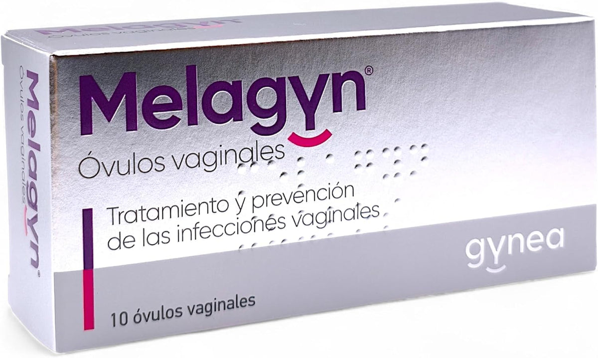 Gynea Melagyn Vaginal Eggs - 10 Vaginal Eggs with Aloe Vera and Lactic Acid - Treatment for Vaginal Infections and Candidiasis - Moisturizing, Soothing and PH Restorative