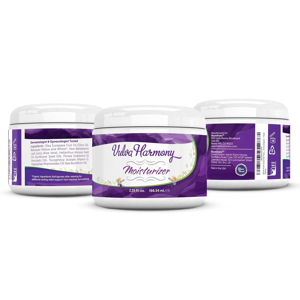 Vulva Harmony Vulva Balm – Vaginal Moisturizer for Women, Moisture & Relief Cream for Intimate Feminine Care | Dryness, Vaginitis, Itch, Chafing, Irritation & Menopause | No Estrogen Cream, 2.25 Oz