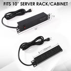 10 inch Rack PDU, 4 Rear Outlets, 15A, 125V, 1875W | 15A Overload Switch, 1U RackMount, 6ft Power Cable
