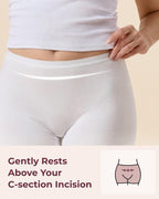 Momcozy 7 Pcs 100% Cotton Postpartum Underwear for Women, Breathable Mid-High Waist Disposable Underwear with Wide Gusset