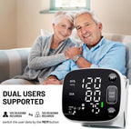 Oklar Wrist Blood Pressure Monitor, FDA Cleared Rechargeable BP Machine | For Home Use, with Adjustable Cuff (4.92-8.46 Inches), 240 Reading Memory for 2 Users, Voice Broadcast, Storage Case Included