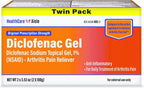 HealthCareAisle Diclofenac Gel Twin Pack Diclofenac Sodium Topical Gel (NSAID) Arthritis Pain Reliever 1% 200 grams (2 x 100g)