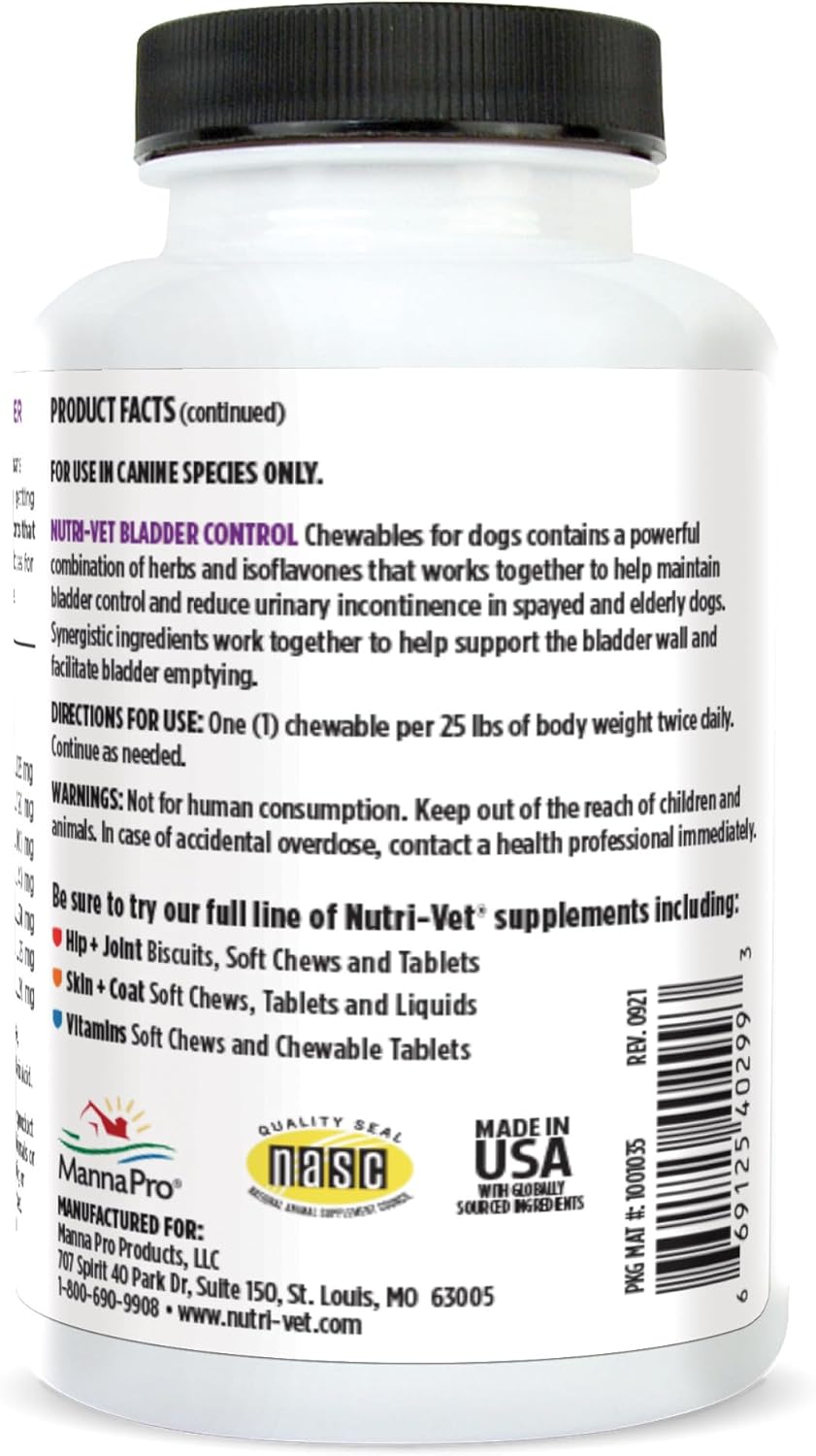 Nutri-Vet Incontinence Pads 90 tablets