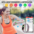Fitness Tracker with 24/7 Heart Rate Blood Pressure Blood Oxygen Sleep Monitor, 1.1" AMOLED Touch Screen Activity Trackers, Waterproof Step Counter Health Pedometer for Women