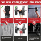 Weight Lifting Wrist Strap, Double-Layer Leather for Deadlift Powerlifting