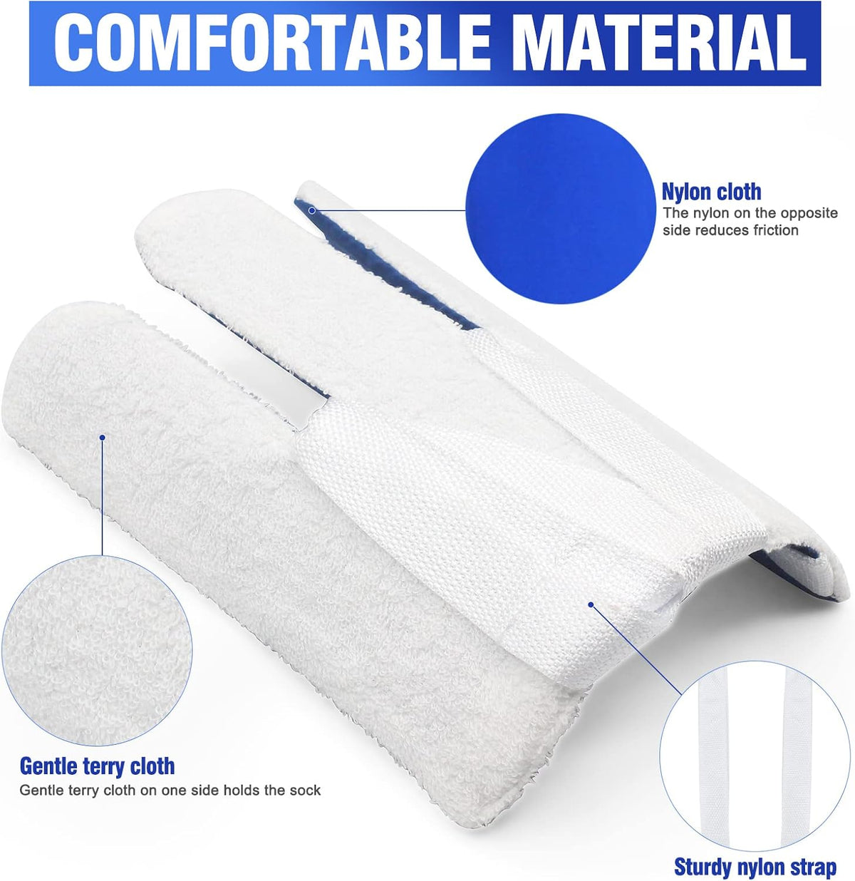 Sock Aid, Sock Helpers to Put on Your Socks for Seniors, Disabled, Pregnancy, Assist Device for Elderly, Tool Aide Puller Easy on and Off with No Bending(Dark Blue 2 Pack)