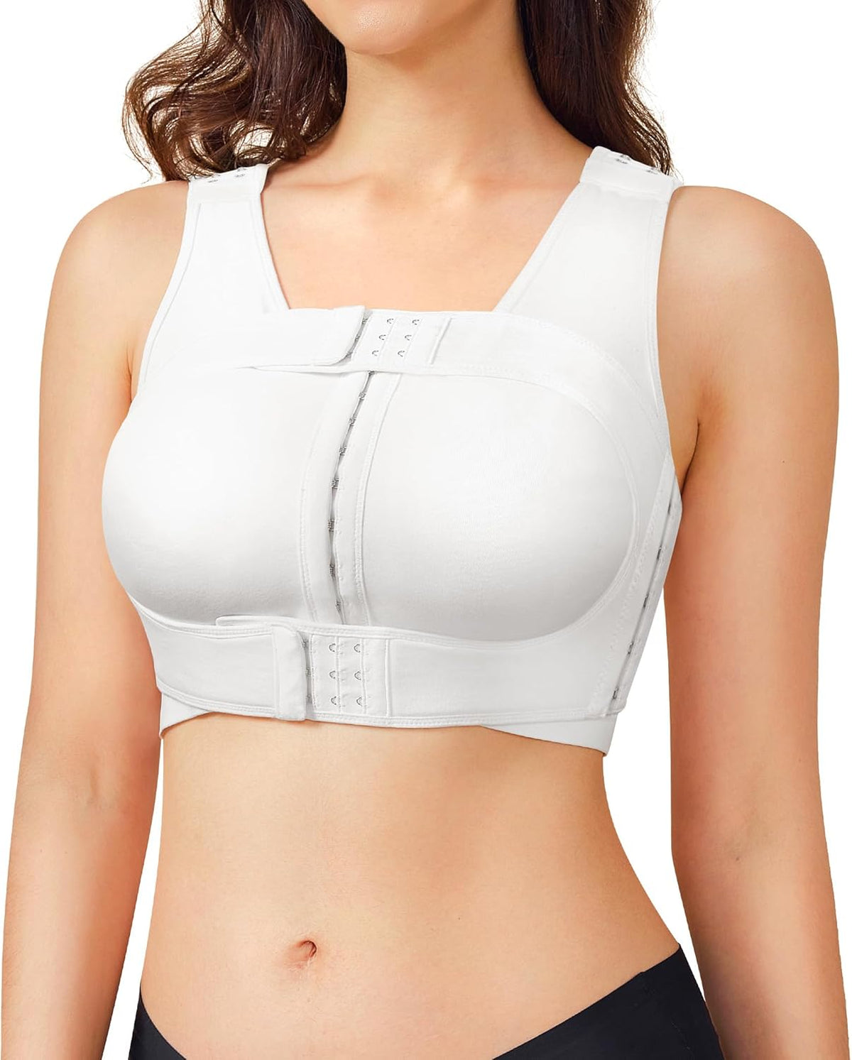 BRABIC Front Closure Post Surgical Compression Everyday Bra for Women Mastectomy with Removable Breast Support Band