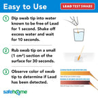 Safe Home® Lead Combo Test Kit – 10 DIY Surface Swabs + Optional Testing at our EPA Certified Lab – Detect Lead in Materials Such as Paint, Dust, Soil, and More – Great for Homeowners & Contractors